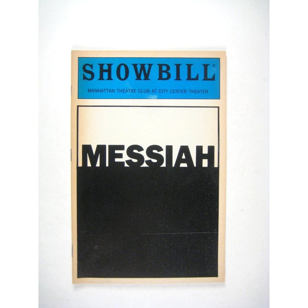 Messiah Showbill Manhattan Theatre Club 1985 Martin Sherman Mark Blum Ludwig